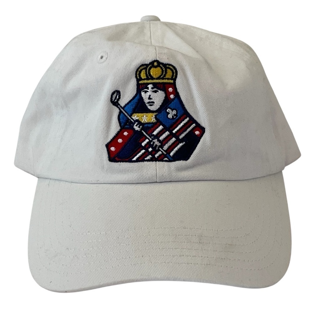 Women's White Embroidered Foray Adjustable Golf Cap